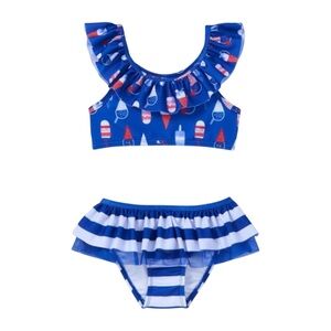 Cat & Jack Baby Girls Ice Cream Ruffle Bikini